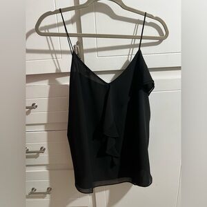 Naked Zebra Black Ruffle Camisole